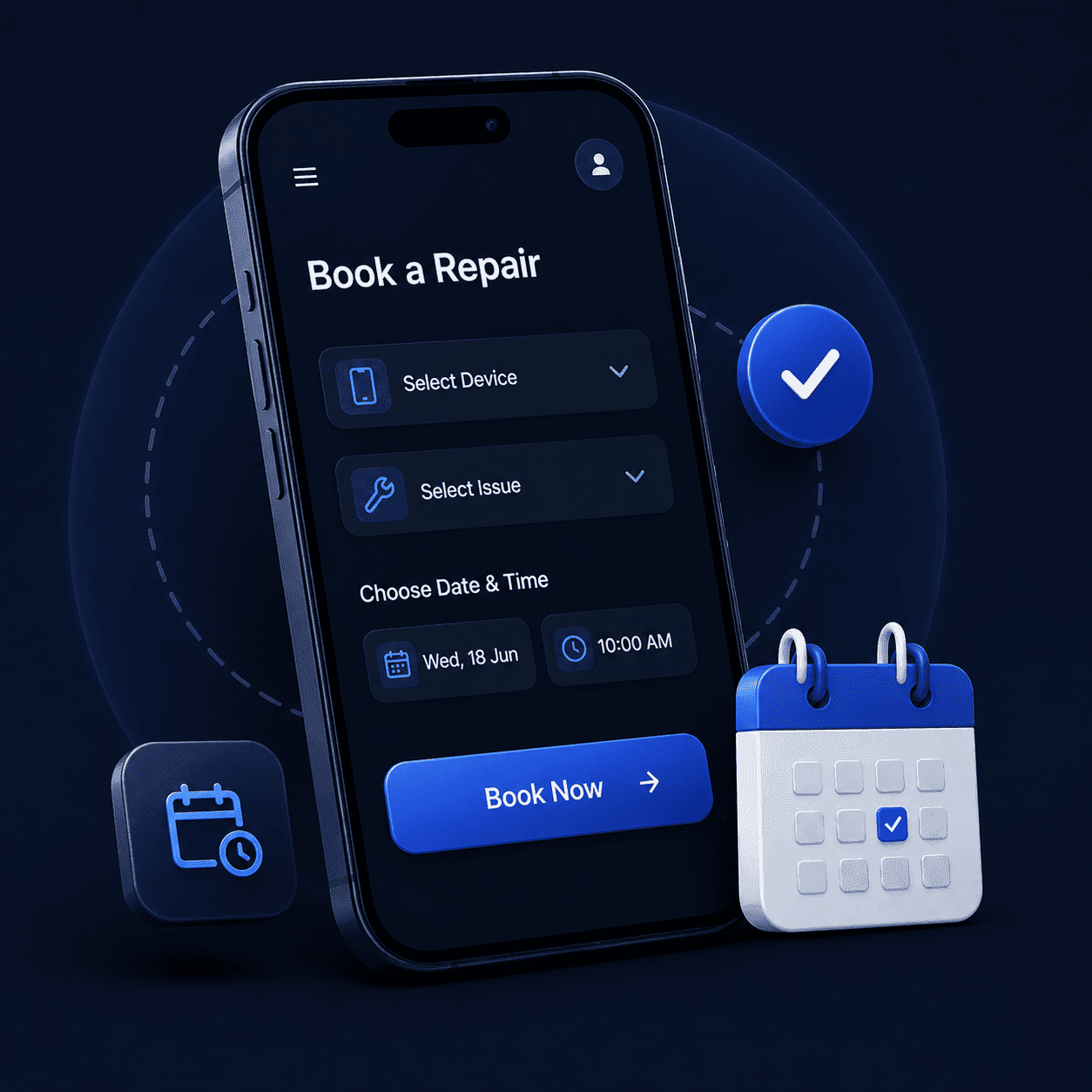 Book a repair online on your smartphone