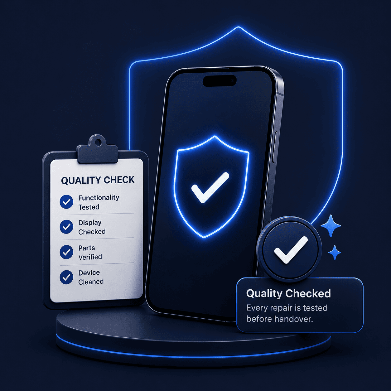 Quality-checked repair before handover